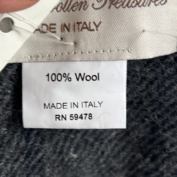 Italian Woollen Treasures 100% Wool Scarf  11”x70” - Picture 5 of 6